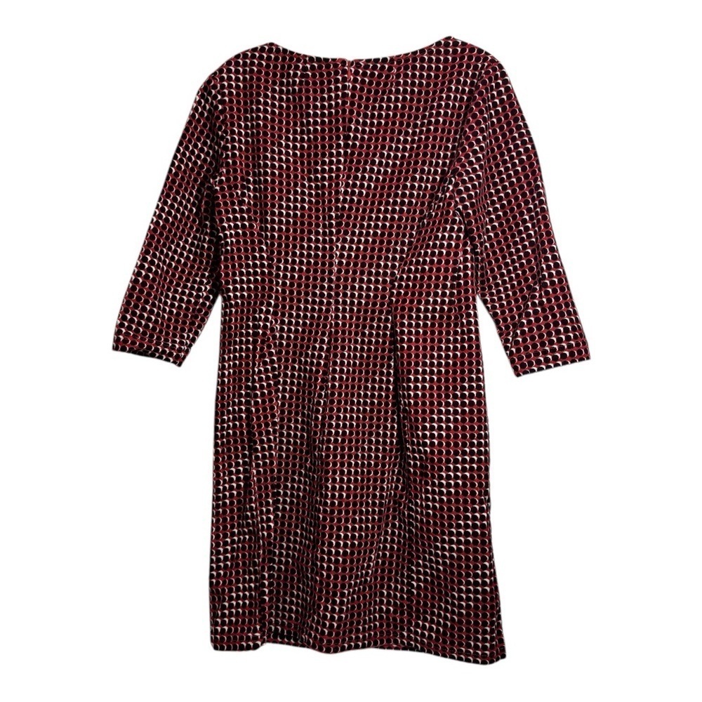 Boden Hannah Seam Detail Red Black Polka Dot Corduroy Sheath Dress - Picture 4 of 6